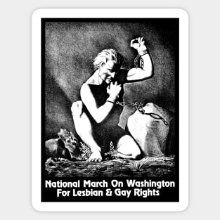 National March Vintage LGBT Gay Retro Washington Sticker